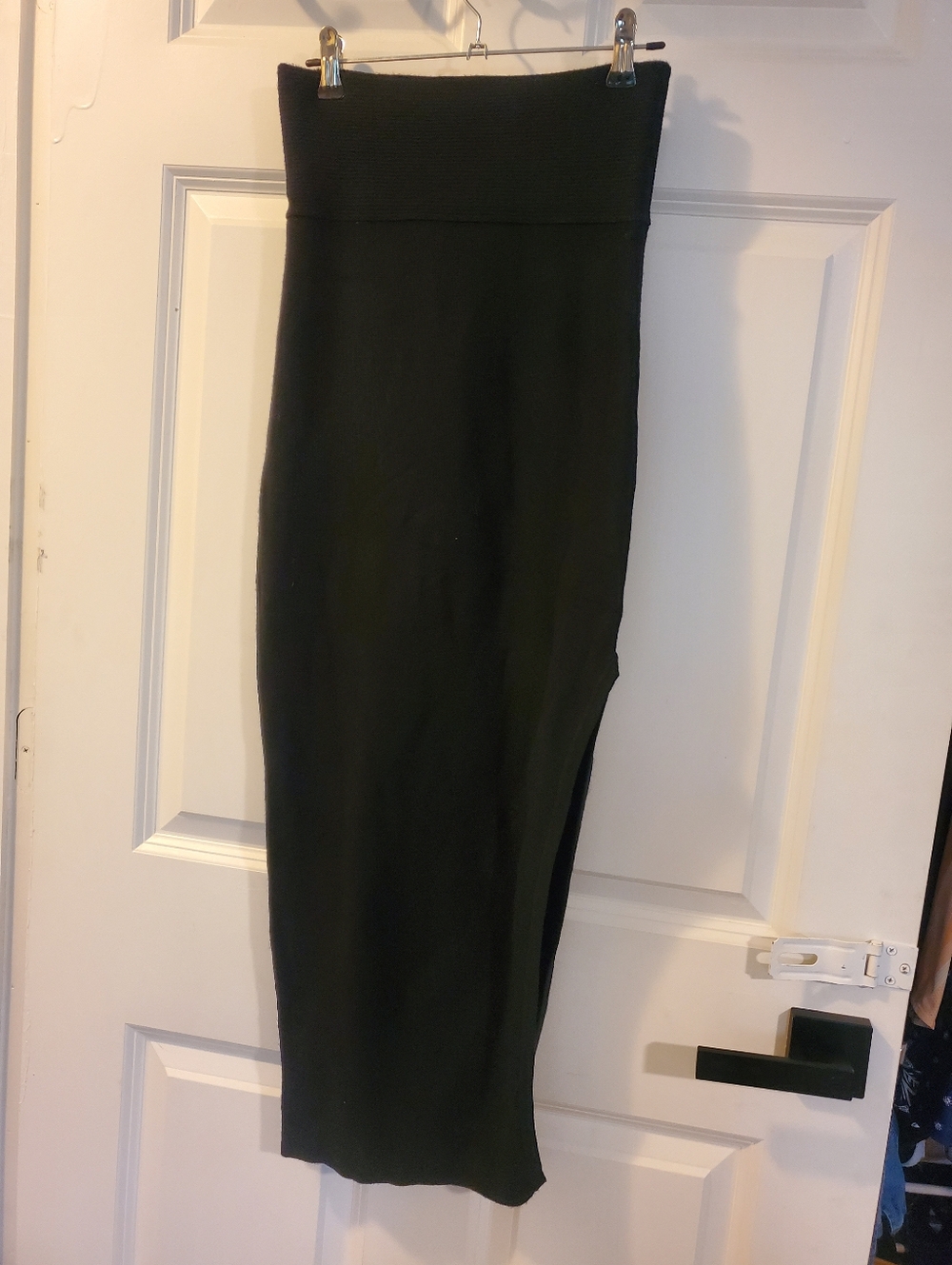 Tocci NWT $325 Black High-Waist Midi Tube Skirt